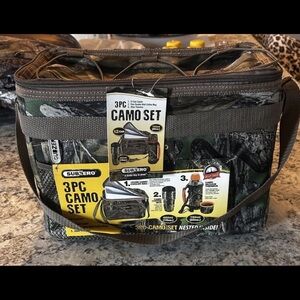 Camo 3-Piece Bag Set - Green and Black